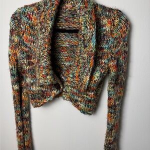 Free people cropped Bolero Multicolor Knit Women's Sweater